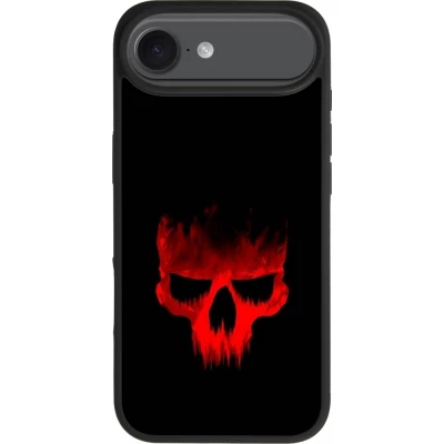 Coque iPhone Air - Silicone rigide noir Halloween 2023 scary skull