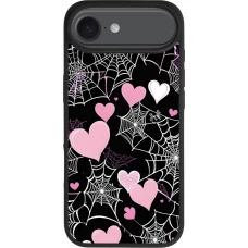 Coque iPhone Air - Silicone rigide noir Halloween 2024 girly