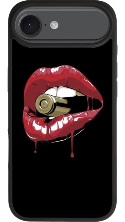 iPhone Air Case Hülle - Silikon schwarz Lips bullet