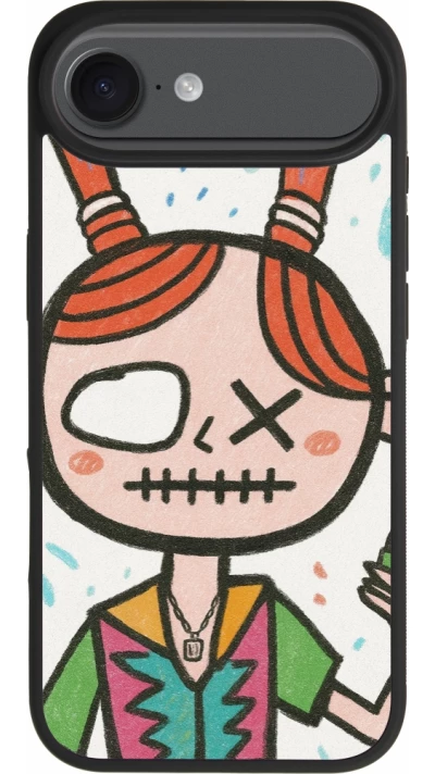 iPhone Air Case Hülle - Silikon schwarz Little Girl Sketch