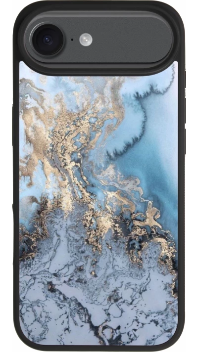 iPhone Air Case Hülle - Silikon schwarz Marble 04