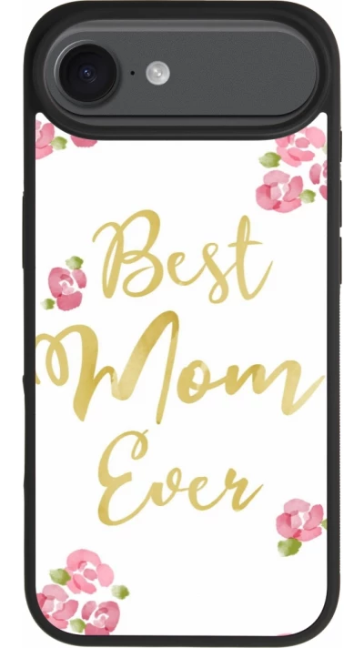 Coque iPhone Air - Silicone rigide noir Mom 2024 best Mom ever
