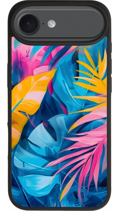 iPhone Air Case Hülle - Silikon schwarz Palms Blue