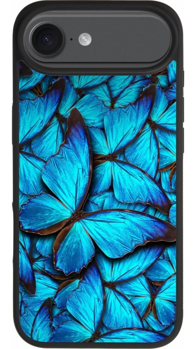 iPhone Air Case Hülle - Silikon schwarz Papillon bleu