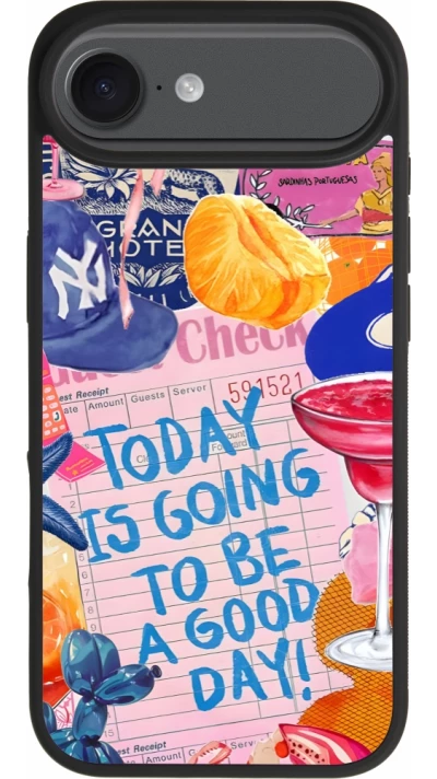 iPhone Air Case Hülle - Silikon schwarz Preppy Today is Going to be a good day