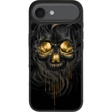 Coque iPhone Air - Silicone rigide noir Skull 02