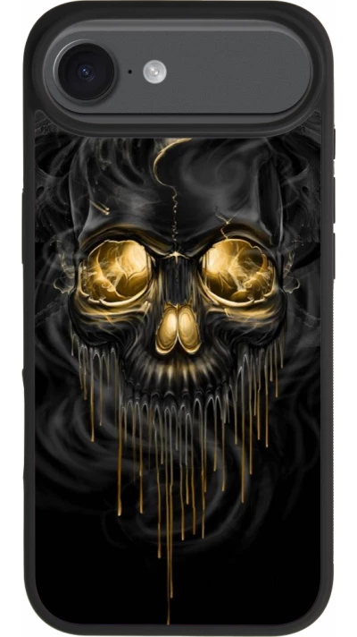 iPhone Air Case Hülle - Silikon schwarz Skull 02