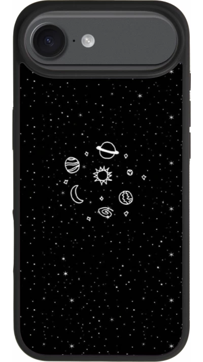 iPhone Air Case Hülle - Silikon schwarz Space Doodle