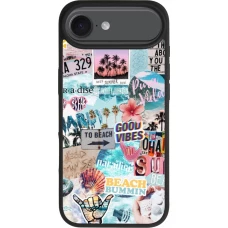 Coque iPhone Air - Silicone rigide noir Summer 20 collage