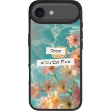 Coque iPhone Air - Silicone rigide noir Summer 2025 Grow with the flow