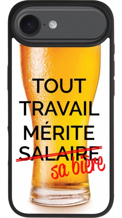 iPhone Air Case Hülle - Silikon schwarz Tout travail mérite sa bière