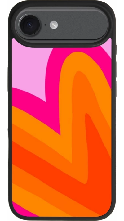 iPhone Air Case Hülle - Silikon schwarz Valentine 2024 heart gradient