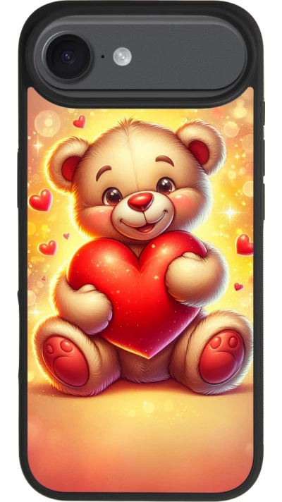 iPhone Air Case Hülle - Silikon schwarz Valentin 2024 Teddy Liebe