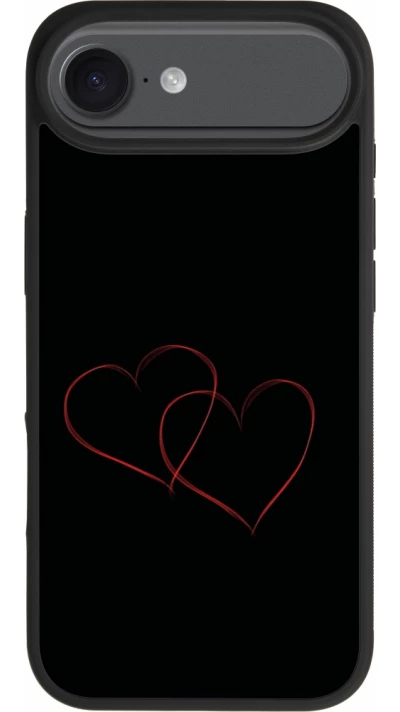 iPhone Air Case Hülle - Silikon schwarz Valentine 2023 attached heart
