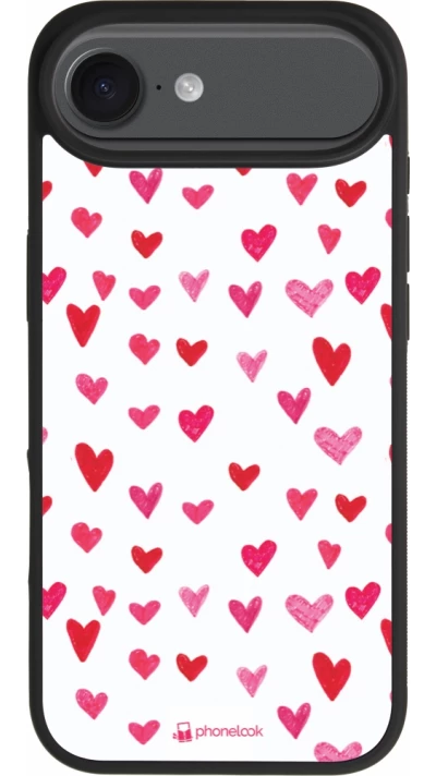 iPhone Air Case Hülle - Silikon schwarz Valentine 2022 Many pink hearts