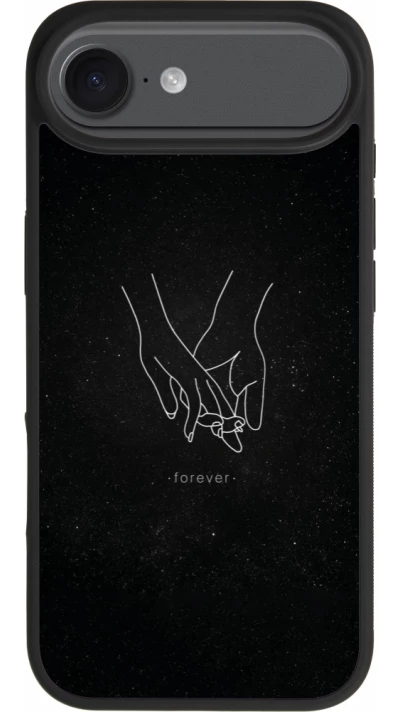 iPhone Air Case Hülle - Silikon schwarz Valentine 2023 hands forever