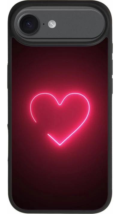 iPhone Air Case Hülle - Silikon schwarz Valentine 2023 single neon heart