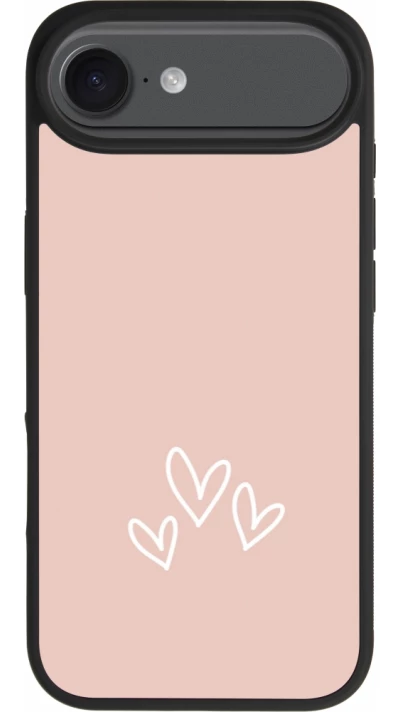 iPhone Air Case Hülle - Silikon schwarz Valentine 2023 three minimalist hearts