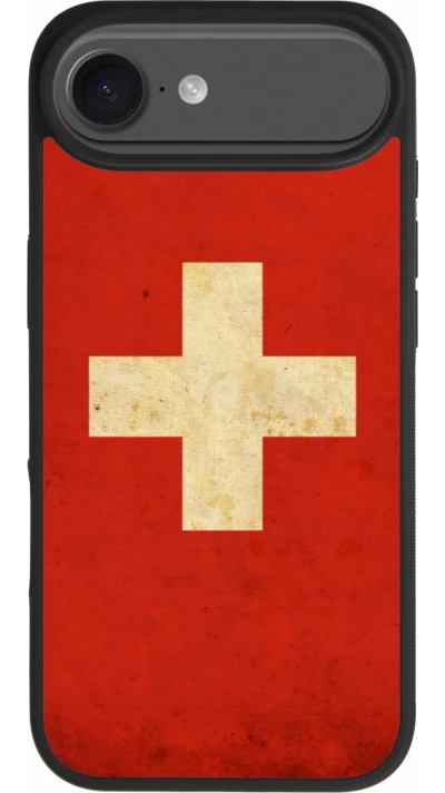 iPhone Air Case Hülle - Silikon schwarz Vintage Flag SWISS