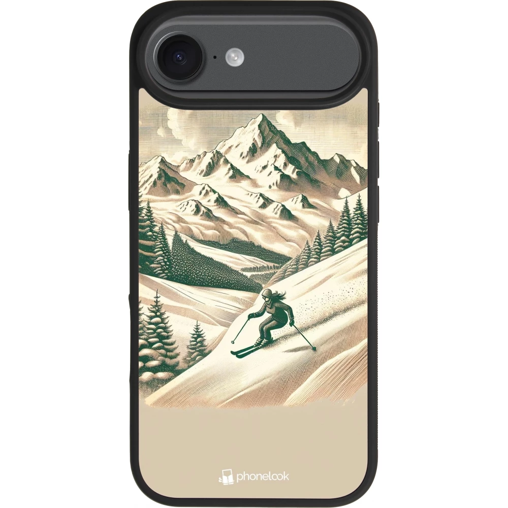 iPhone Air Case Hülle - Silikon schwarz Vintage Skiberg