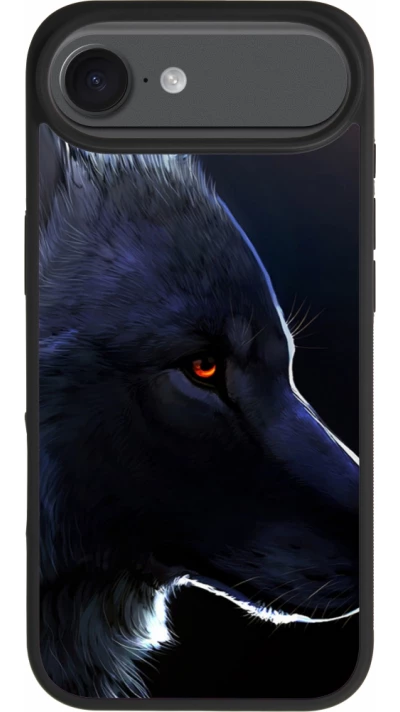 iPhone Air Case Hülle - Silikon schwarz Wolf Shape