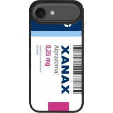 Coque iPhone Air - Silicone rigide noir Xanax Alprazolam 2025