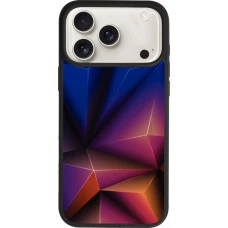 Coque iPhone 18 Pro Max / 17 Pro Max - Silicone rigide noir Abstract Triangles 