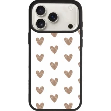 iPhone 17 Pro Max Case Hülle - Silikon schwarz Autumn 2024 brown hearts