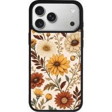 iPhone 17 Pro Max Case Hülle - Silikon schwarz Autumn 25 Flower pattern