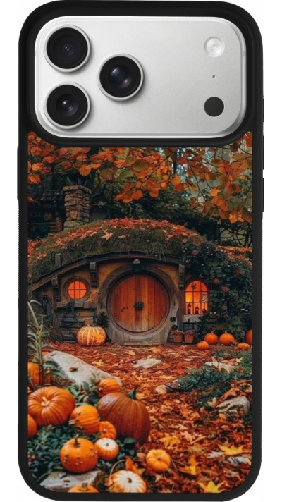 iPhone 17 Pro Max Case Hülle - Silikon schwarz Autumn 26 Hobbit house