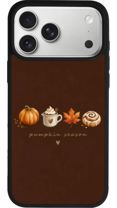 iPhone 17 Pro Max Case Hülle - Silikon schwarz Autumn 26 Pumpkin season