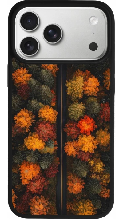 iPhone 17 Pro Max Case Hülle - Silikon schwarz Autumn 26 Road in autumn