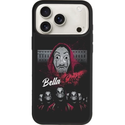 Coque iPhone 18 Pro Max / 17 Pro Max - Silicone rigide noir Bella Ciao