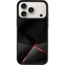 iPhone 17 Pro Max Case Hülle - Silikon schwarz Black Red Lines
