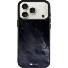 Coque iPhone 18 Pro Max / 17 Pro Max - Silicone rigide noir Black Sky Clouds