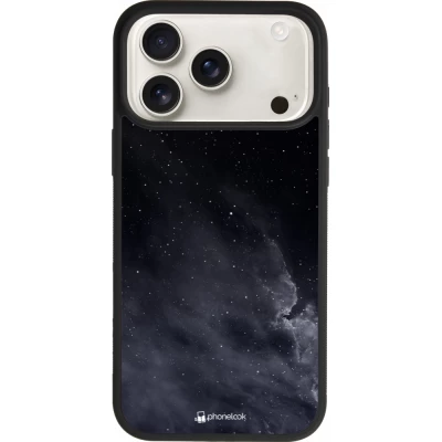 Coque iPhone 18 Pro Max / 17 Pro Max - Silicone rigide noir Black Sky Clouds