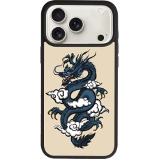 Coque iPhone 18 Pro Max / 17 Pro Max - Silicone rigide noir Blue Dragon Tattoo
