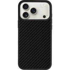 Coque iPhone 18 Pro Max / 17 Pro Max - Silicone rigide noir Carbon Basic