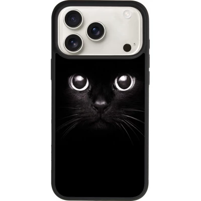 iPhone 17 Pro Max Case Hülle - Silikon schwarz Cat eyes