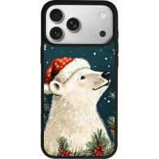 Coque iPhone 18 Pro Max / 17 Pro Max - Silicone rigide noir Christmas 25 Bear