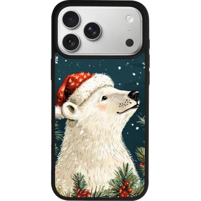 Coque iPhone 18 Pro Max / 17 Pro Max - Silicone rigide noir Christmas 25 Bear