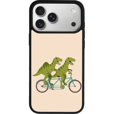 iPhone 17 Pro Max Case Hülle - Silikon schwarz Dinosaurs on bikes 2026