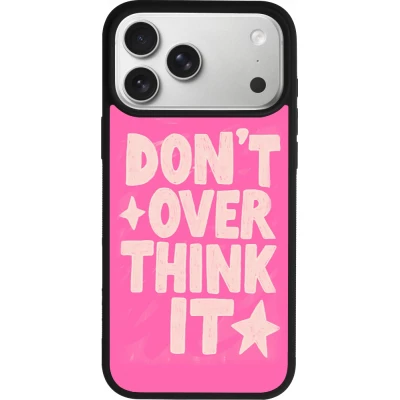 Coque iPhone 18 Pro Max / 17 Pro Max - Silicone rigide noir Dont over think it 2026