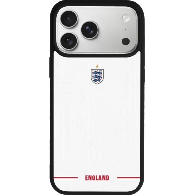 iPhone 17 Pro Max Case Hülle - Silikon schwarz England 2026 personalisierbares Fussballtrikot