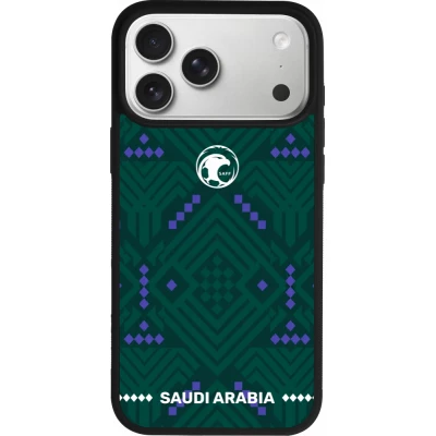 iPhone 17 Pro Max Case Hülle - Silikon schwarz Saudi Arabien 2026 personalisierbares Fussballtrikot
