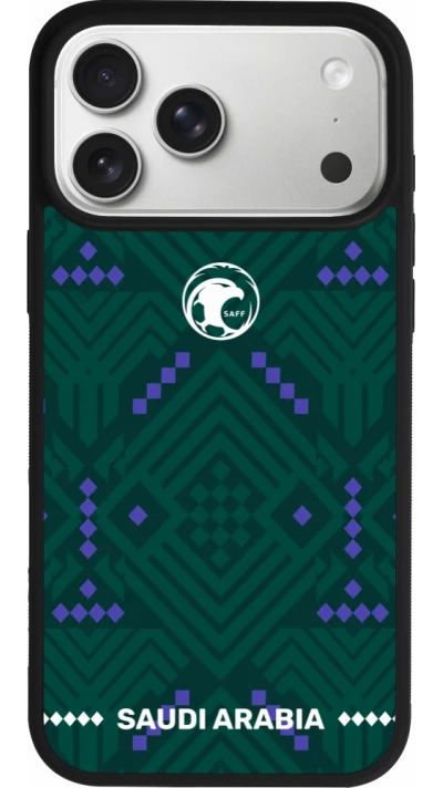 iPhone 17 Pro Max Case Hülle - Silikon schwarz Saudi Arabien 2026 personalisierbares Fussballtrikot