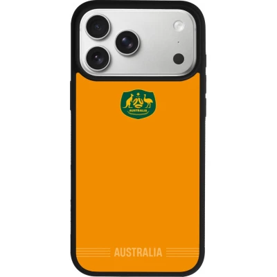 iPhone 17 Pro Max Case Hülle - Silikon schwarz Australien 2026 personalisierbares Fussballtrikot
