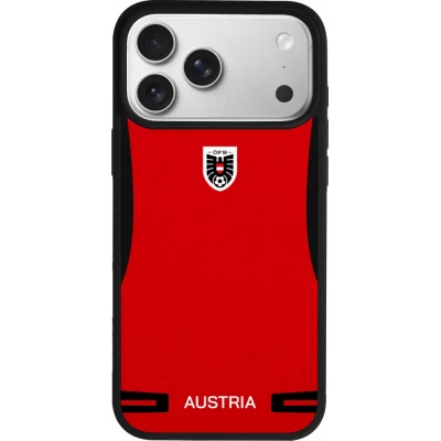 iPhone 17 Pro Max Case Hülle - Silikon schwarz Österreich 2026 personalisierbares Fussballtrikot