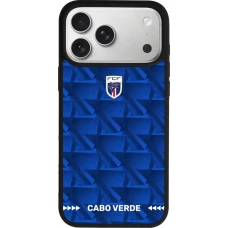 iPhone 17 Pro Max Case Hülle - Silikon schwarz Kap Verde 2026 personalisierbares Fussballtrikot