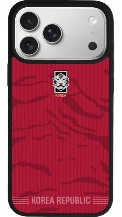 iPhone 17 Pro Max Case Hülle - Silikon schwarz Südkorea 2026 personalisierbares Fussballtrikot